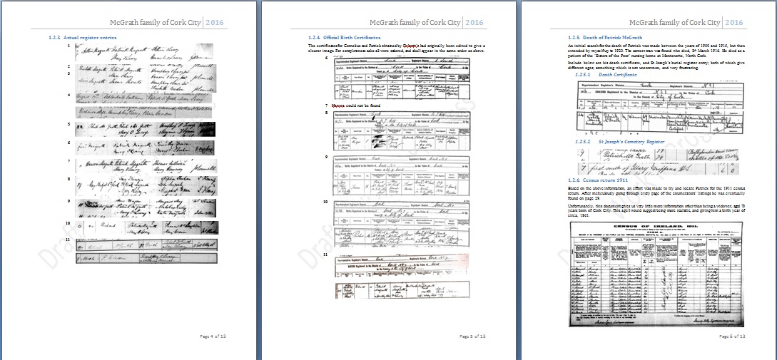 Sample Family History Report