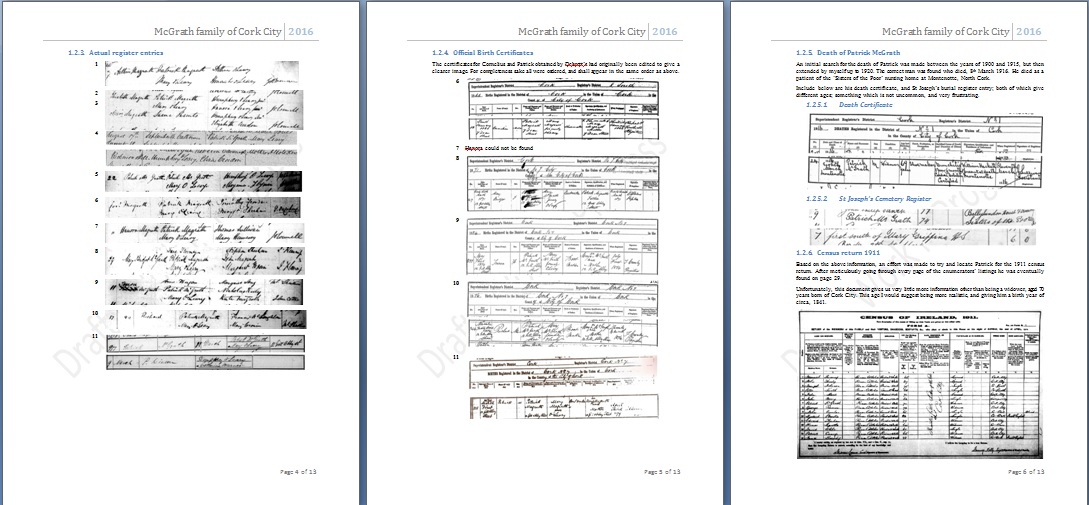 Sample Family History Report